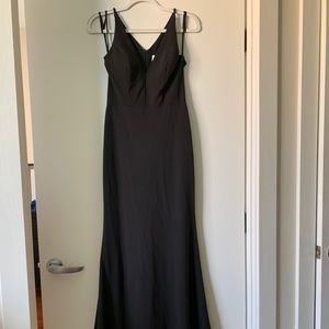 Black sleeveless floor length dress - size 4